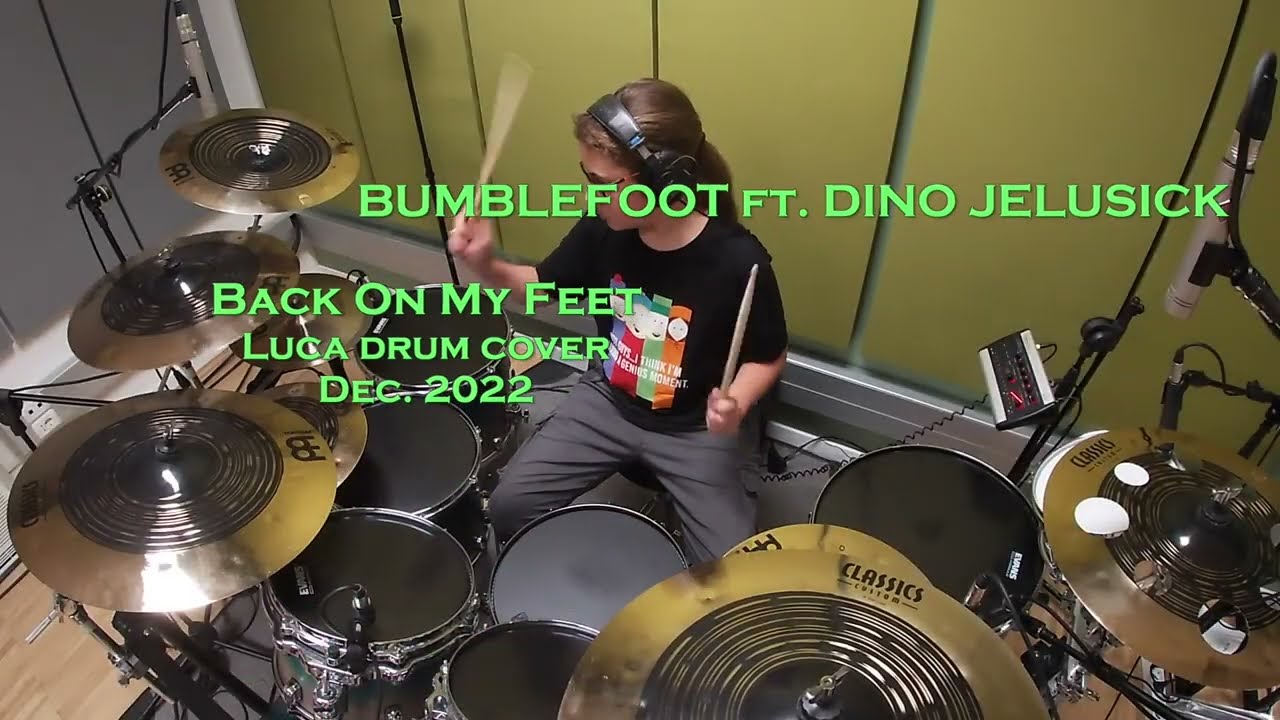 BUMBLEFOOT ft. DINO JELUSICK - Back On My Feet (Luca Drum Cover)