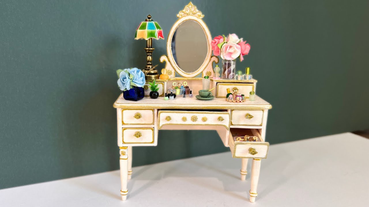 Building a Miniature Vintage Dressing Table from Scratch!