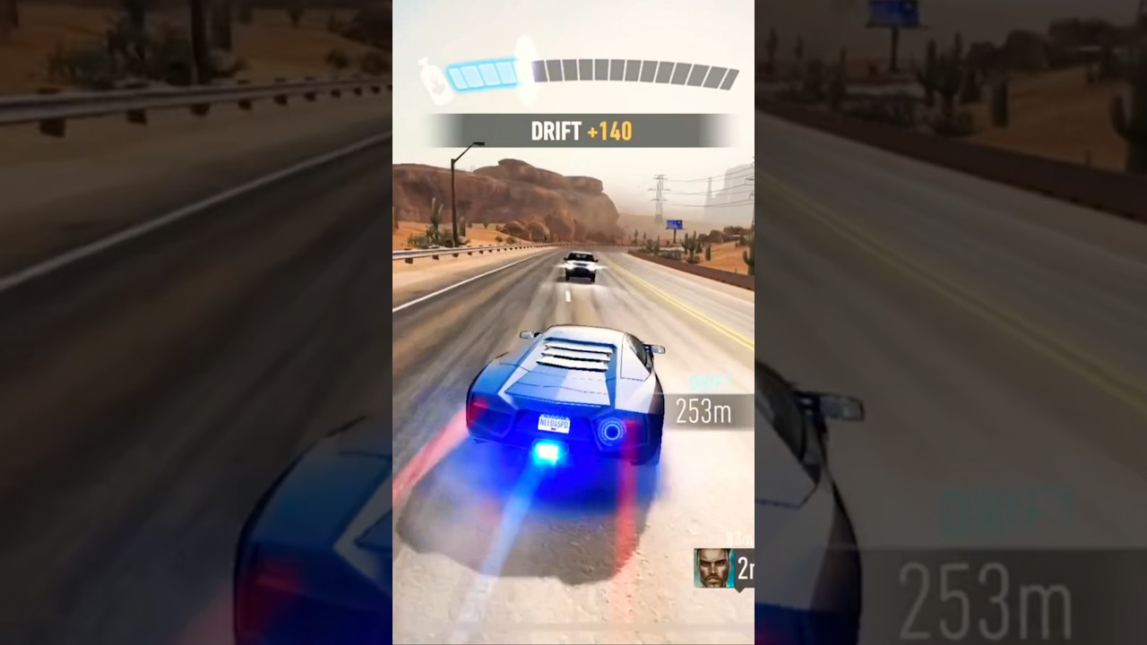 Nfs no limits- perfect near miss! #mobilegaming #nfs #nfsnolimits #needforspeed