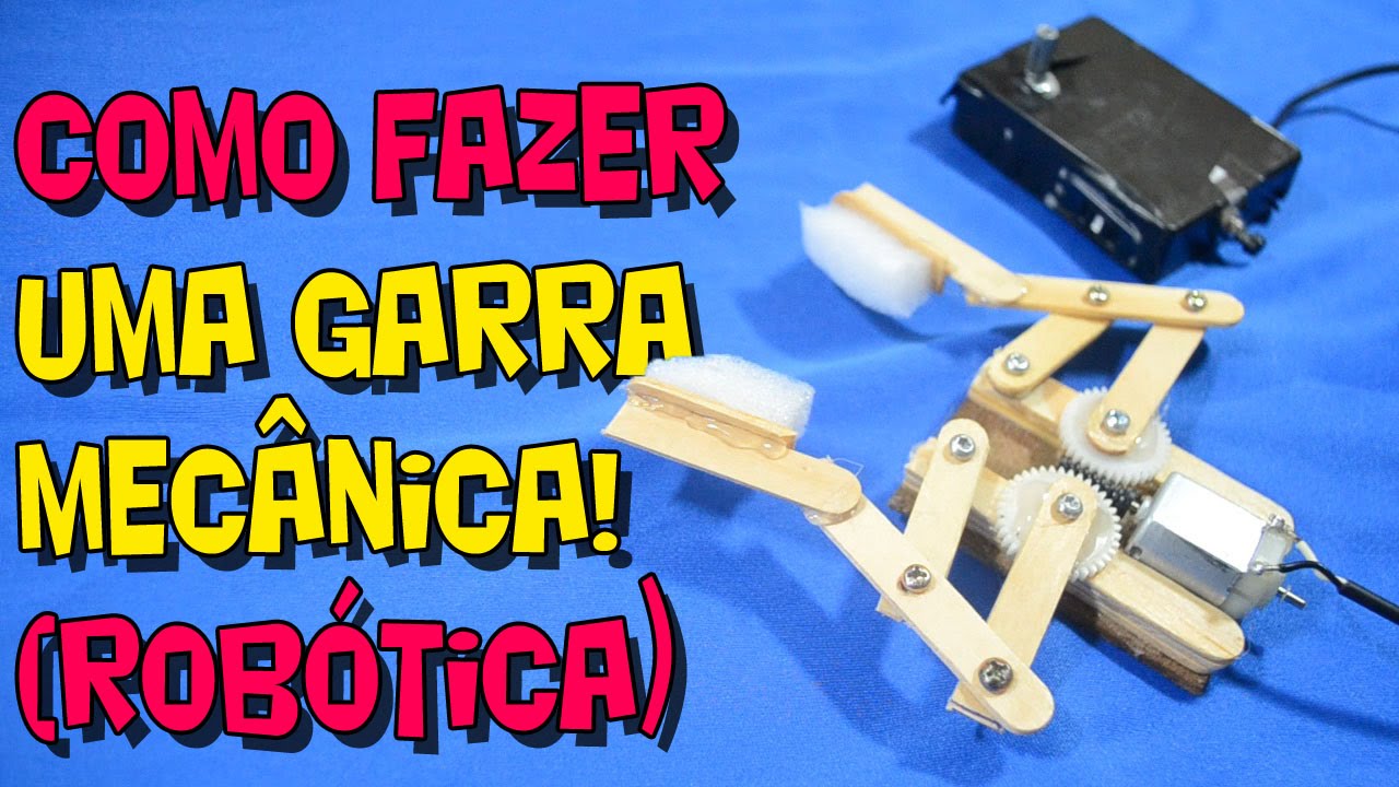 Como fazer uma garra mecânica com sucata! (Robótica)