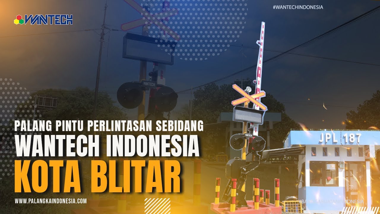 Palang Pintu Perlintasan Kereta Api Kota Blitar - Wantech Indonesia