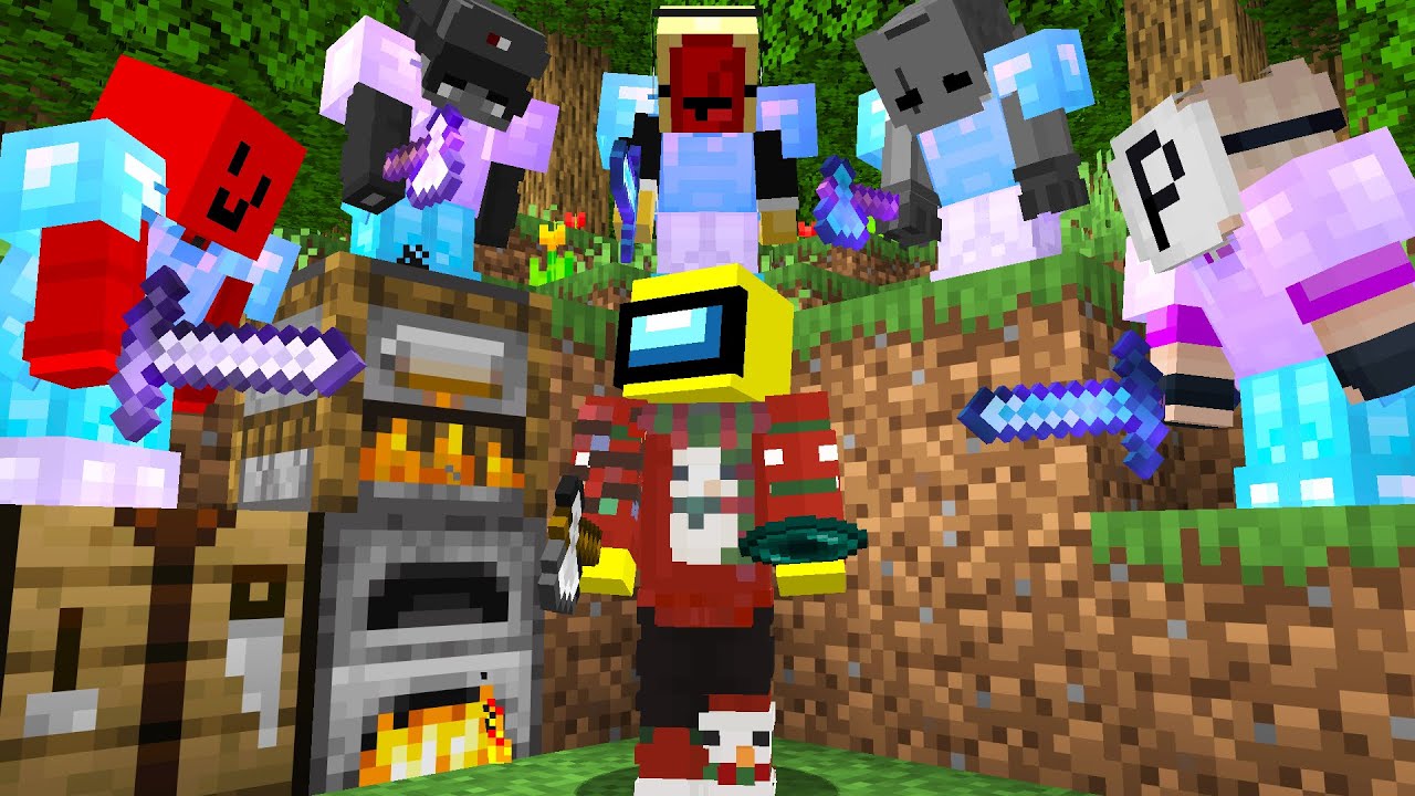 Minecraft Speedrunner VS 5 Hunters (Manhunt)