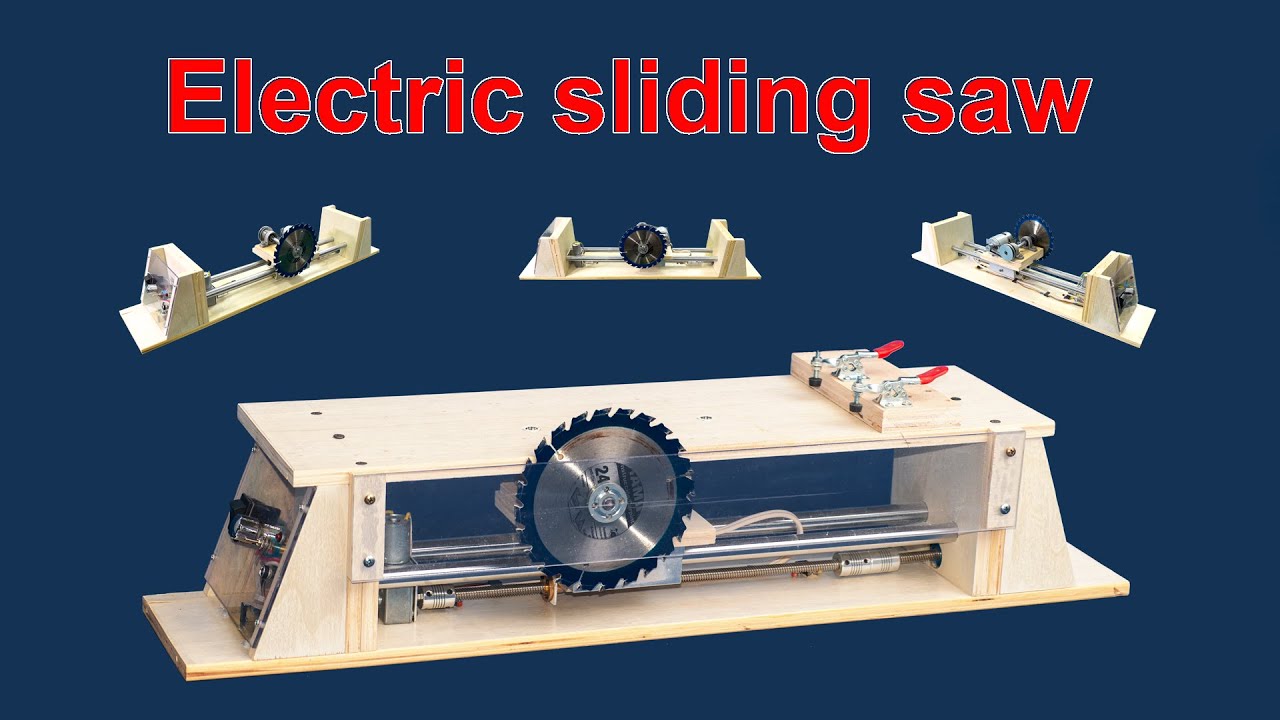 Electric sliding saw | Make a sliding saw at home | Sliding saw DIY