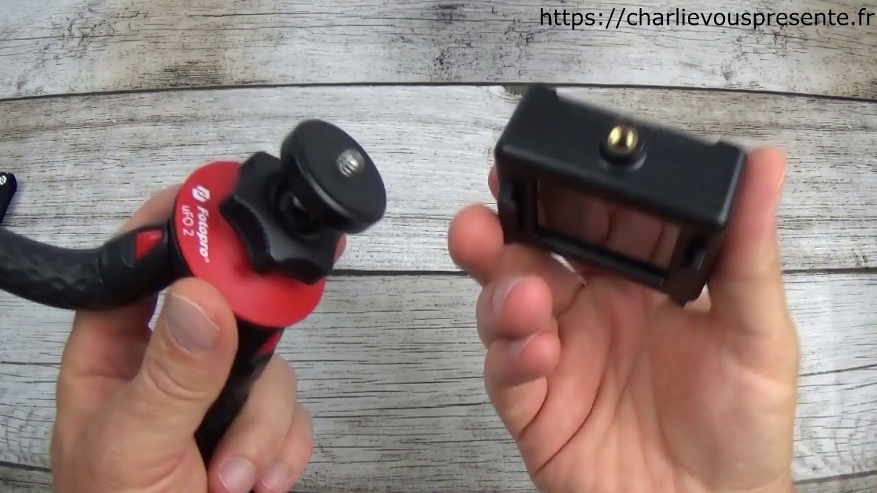 Trépied flexible uFO2 + télécommande Bluetooth pour smartphone, APN et les caméras sport FotoPro