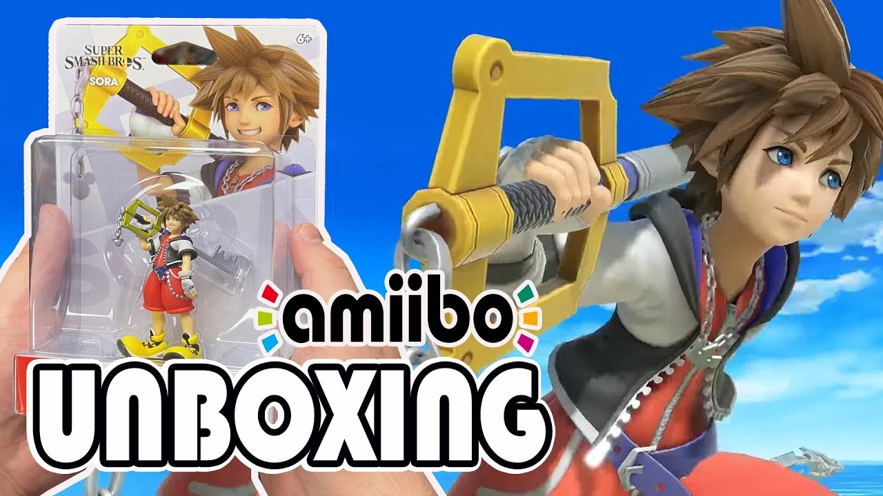 Super Smash Bros Ultimate Series Sora Amiibo Unboxing