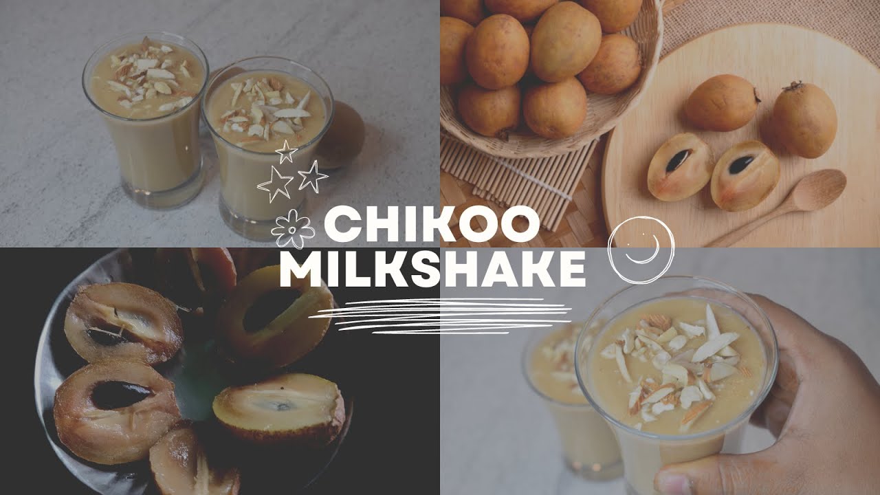 How to make Chikoo Milkshake😋 | चीकू मिल्कशेक | in just 2 Minutes | Chikoo Milkshake Recipe&nbsp;in&nbsp;Hindi