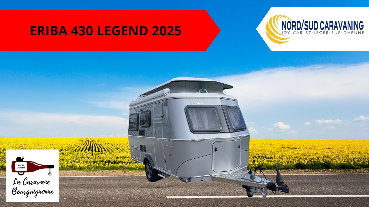 CARAVANE GRIS INTEGRAL ERIBA 430 LEGEND 2025 NORD SUD CARAVANING
