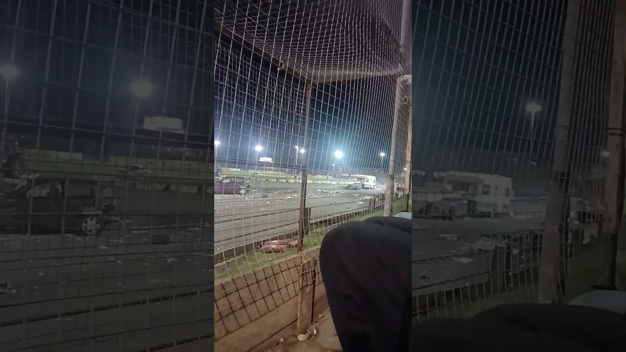 Car crash at racetrack