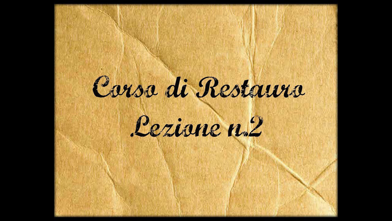 Corso di Restauro - Lez.2  (Gli strumenti del Restauratore) - Arte per Te-