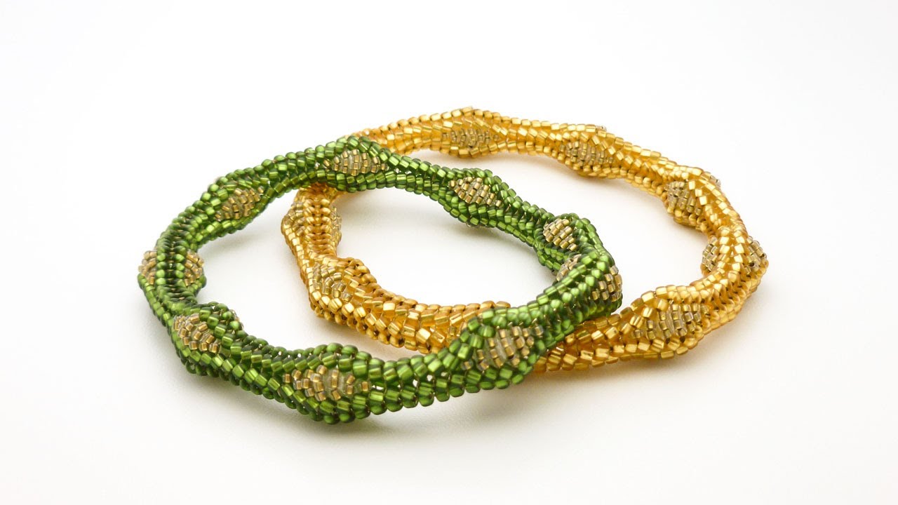 TheHeartBeading: Herringbone Bangle Tutorial (no sound)