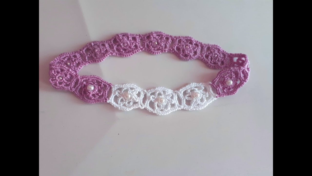Diadema  a crochet - facil y rapido - crochet headband / tiara de ganchillo