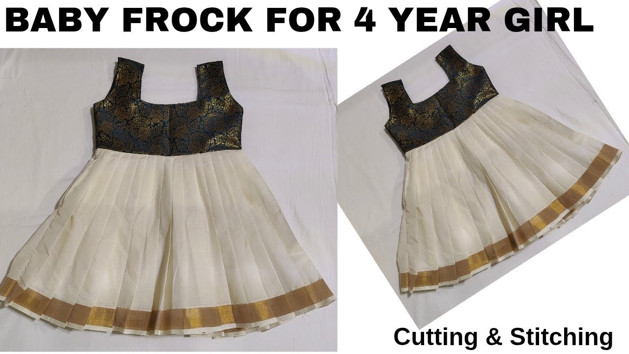 Baby Frock cutting and stitching || Onam Special Baby Frock for 4 year Girl cutting and stitching 