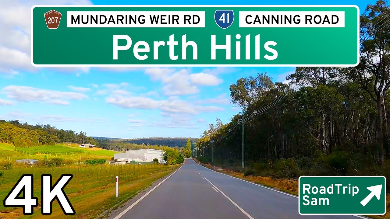 Scenic Drive from Mundaring to Kelmscott - Perth, Western Australia - Ambient Audio / POV