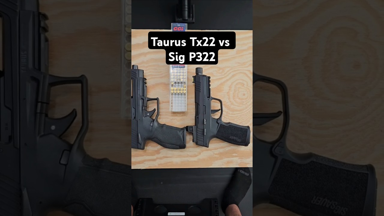 Sig P322 vs Taurus TX22 Competition Suppressed using Aguila and CCI Clean-22 Light Primer Strikes