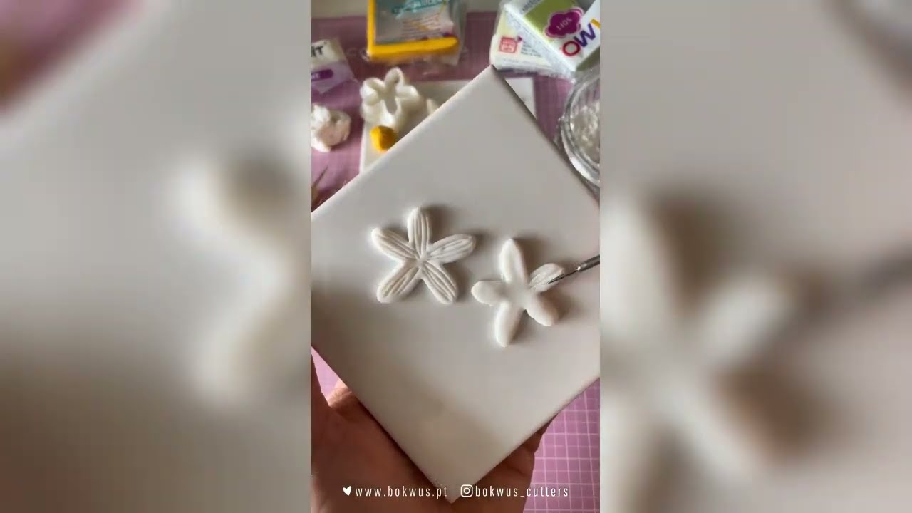 Aprende a fazer flores de laranjeira em cer&acirc;mica pl&aacute;stica (FIMO)
