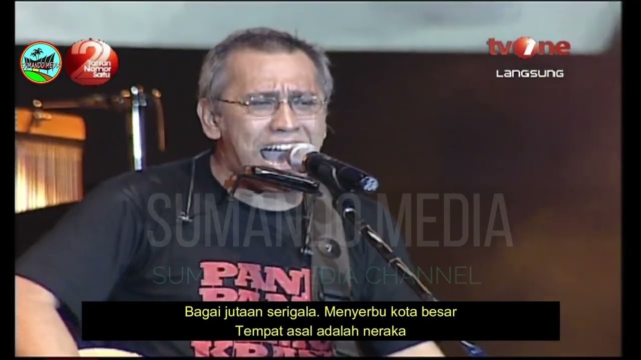 🔴 [HD] IWAN FALS - BUNGA TROTOAR - Lirik || Live TV One 2009