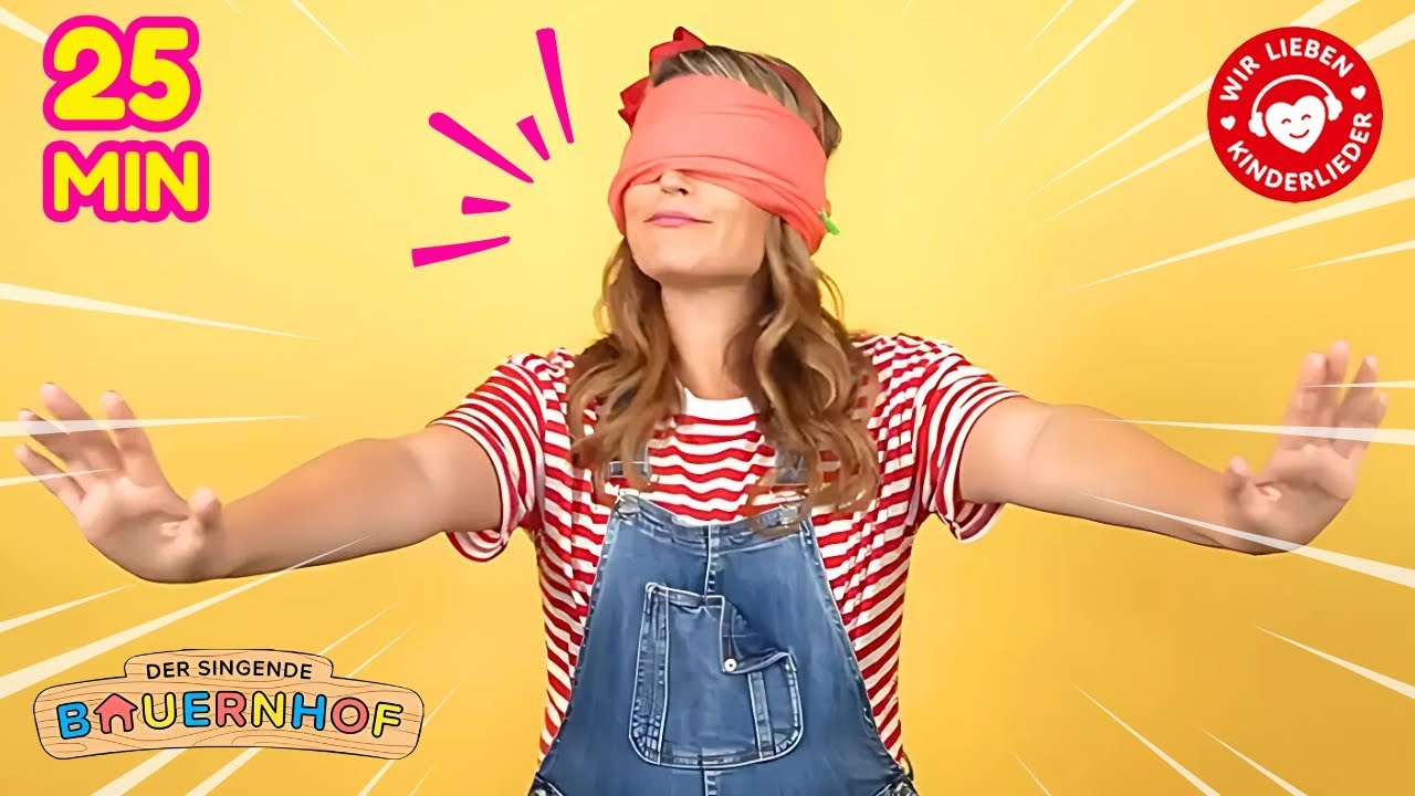Das Blinde Kuh Spiel & 25+ Minuten Kinderlieder – Fröhliche Lieder vom Singenden Bauernhof!