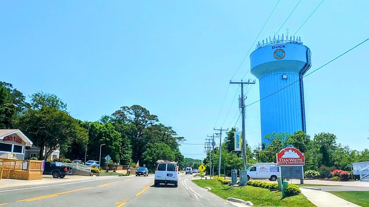 Driving from Corolla to Nags Head along Highway 12 - Outer Banks, North Carolina