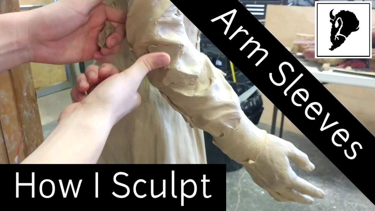 Part 3 (Sculpting Clothing) - How I Sculpt Arm Sleeves - Tip for Carving Coats, Jackets, Dress, Etc.