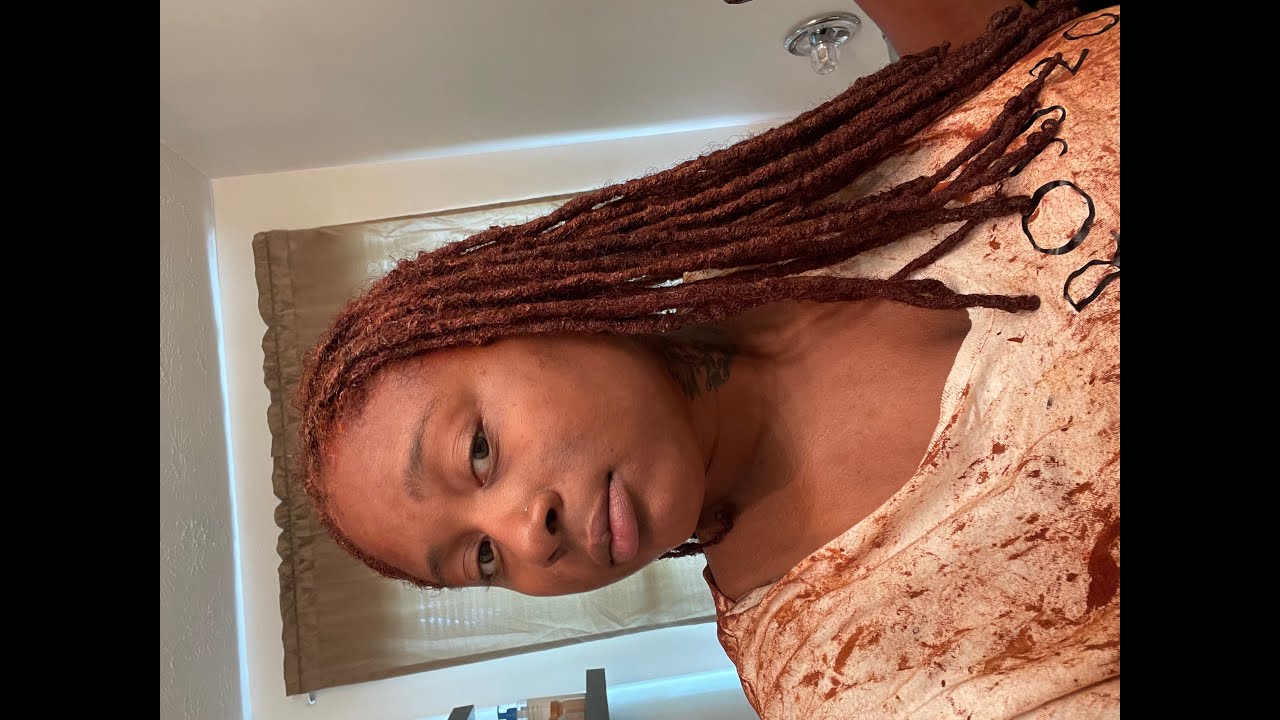 Black to Ginger Locs using L'Oreal HiColor Sizzling Copper