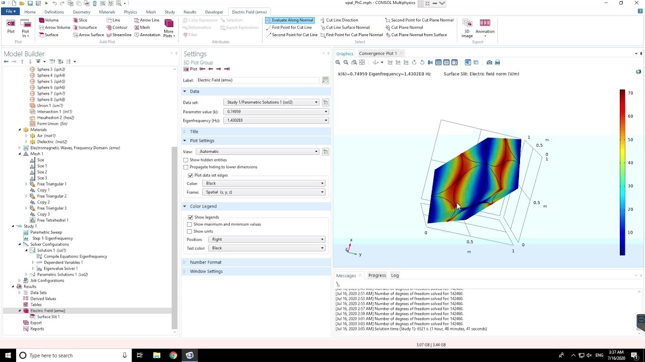 3D photonic crystal (FCC, Opal, Hexagonal) using COMSOL - part3