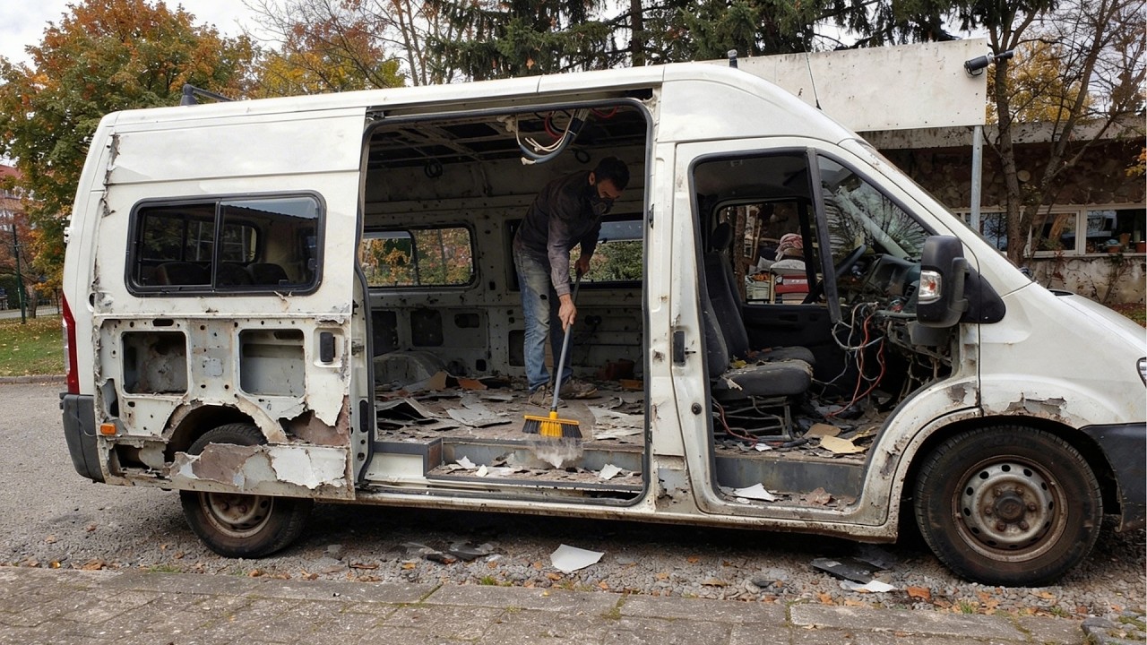 He Turned a $3,000 Delivery Van into a Tiny Home | by @Murat Tuncer