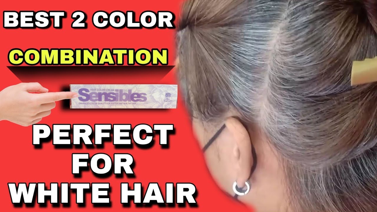 🔴 Cover Grey White Hair/Hair Color Combination.Best hair color For grey hair
