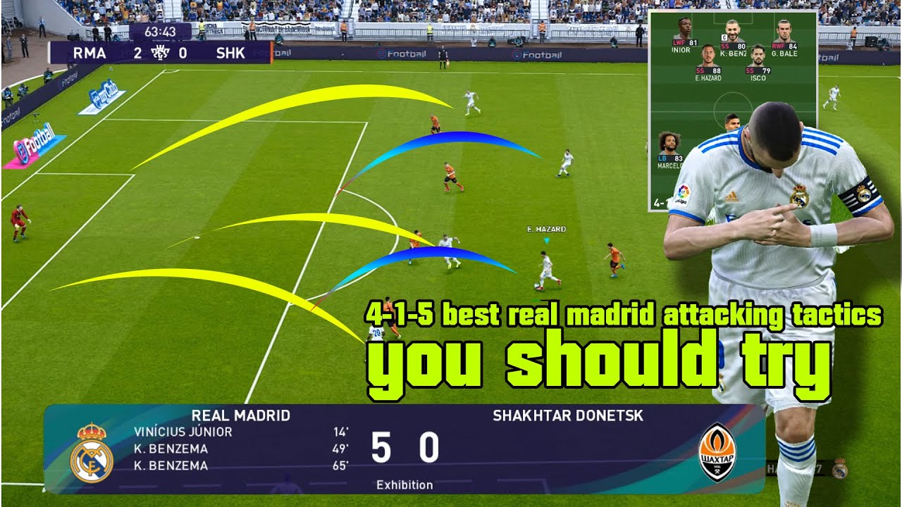 PES 2021 | 4-1-5 best real madrid attacking tactics you should try