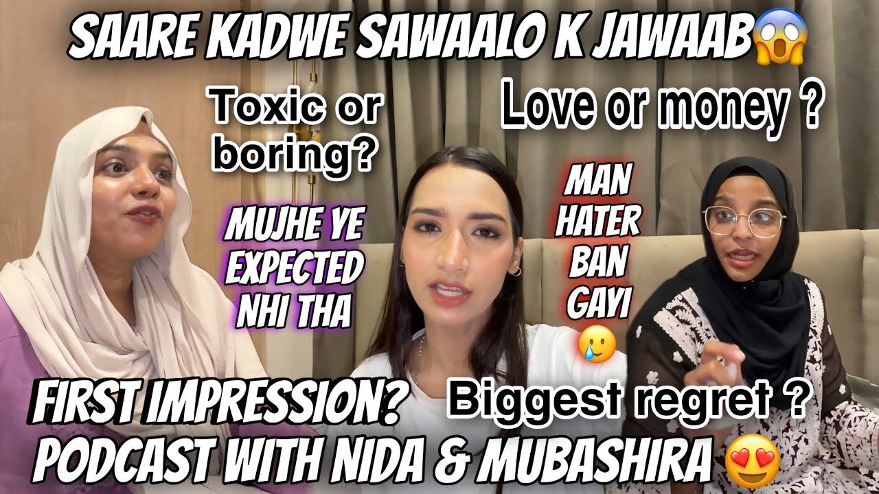 Saare kadwe Sawalo k Jawaab Mile😱Nida and Mubashira ka Podcast 🧿❤️|Aarti vlogs |