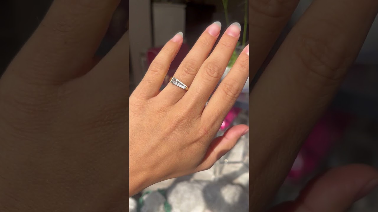 1.20ct Tapered Baguette Cut Diamond Half-Bezel Solitaire, GIA FLYB SI2
