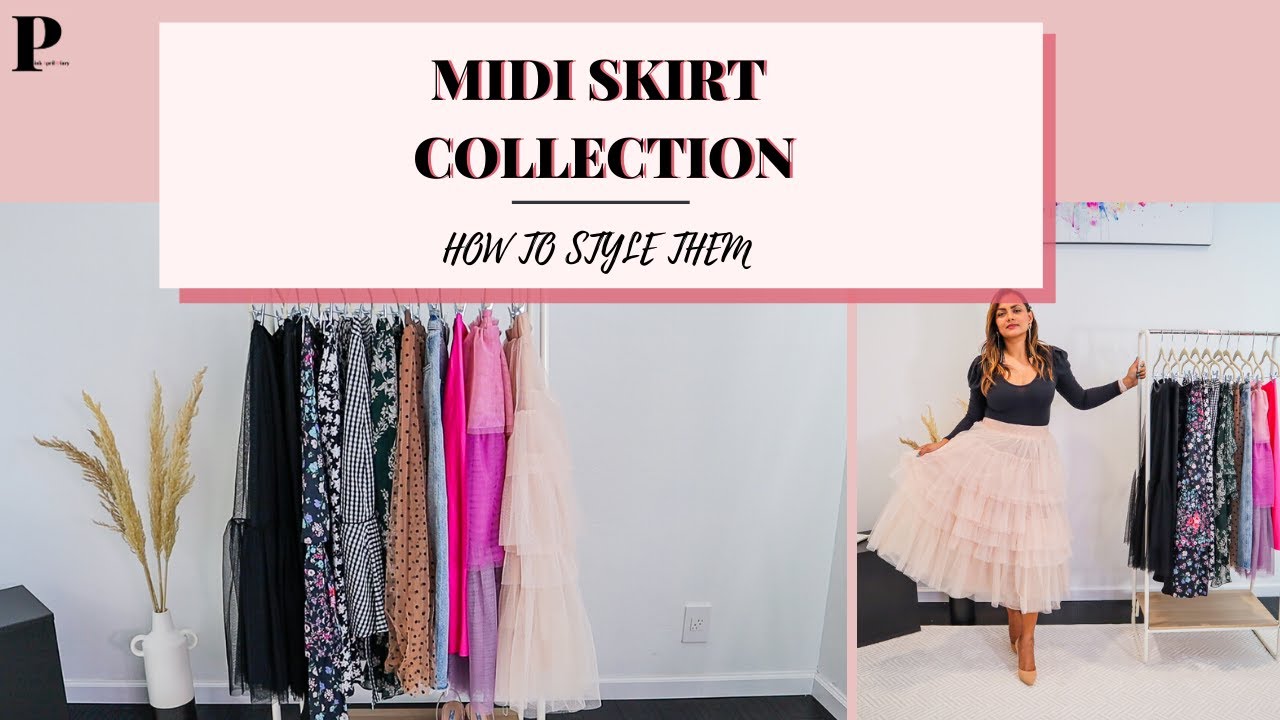 Midi Skirt Collection in 2020 | Ways to Style Skirts | My Wardrobe Tour Series