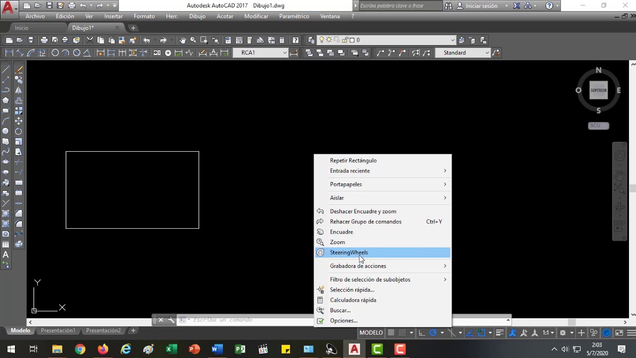VIDEO8 AUTOCAD OPCIONES  CLICK DERECHO