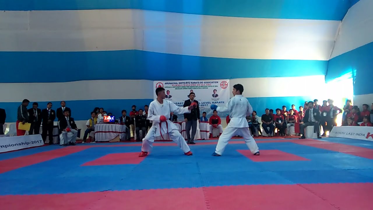 #karate #kumite #Arunachal Raja Yangfo🔵 -60kg Senior Male kumite North East Championship 2018