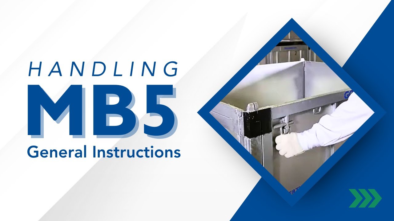 Goodpack MB5 returnable container for general use. Handling guide.