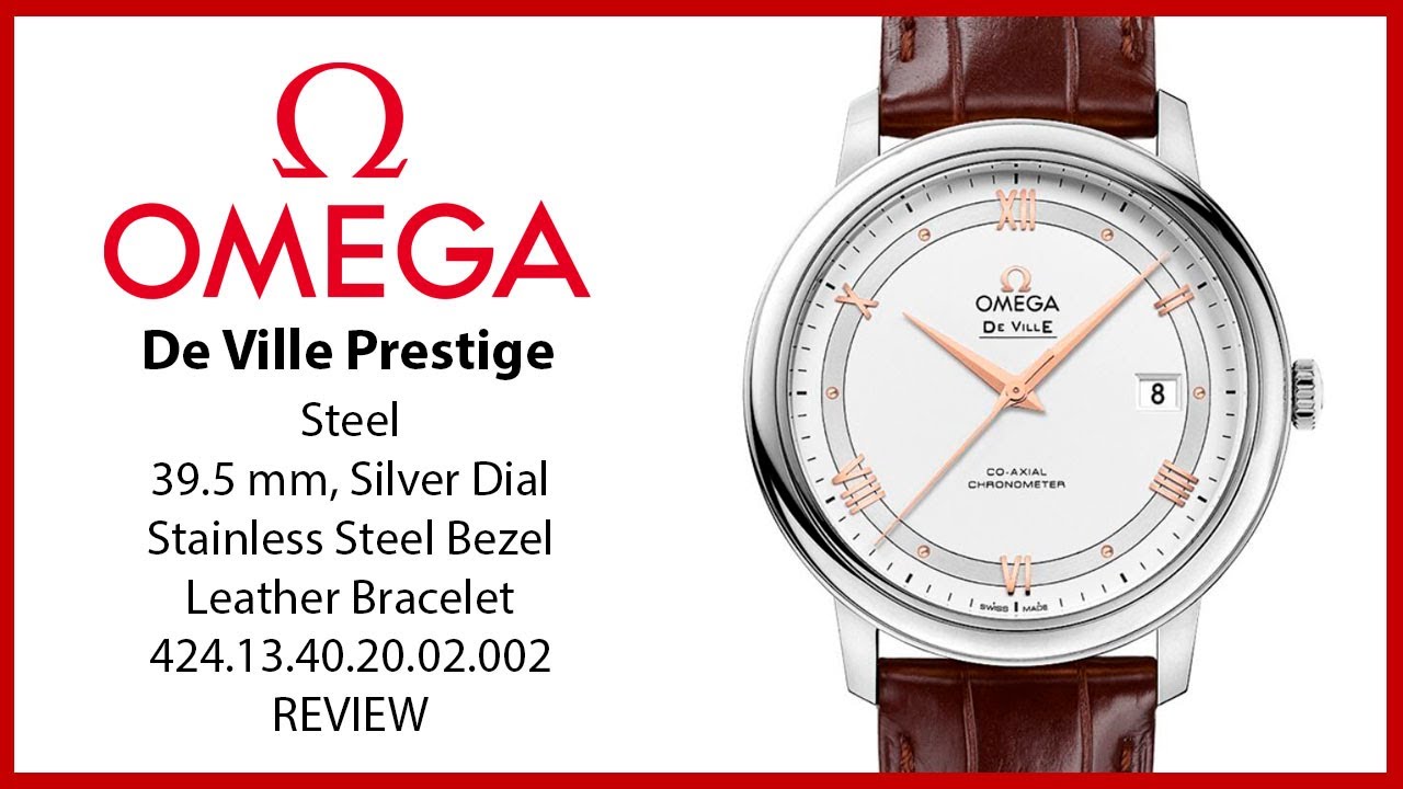 ▶ Omega De Ville Prestige 39.5mm, сталь, серебристый циферблат, кожаный ремешок, 424.13.40.20.02....