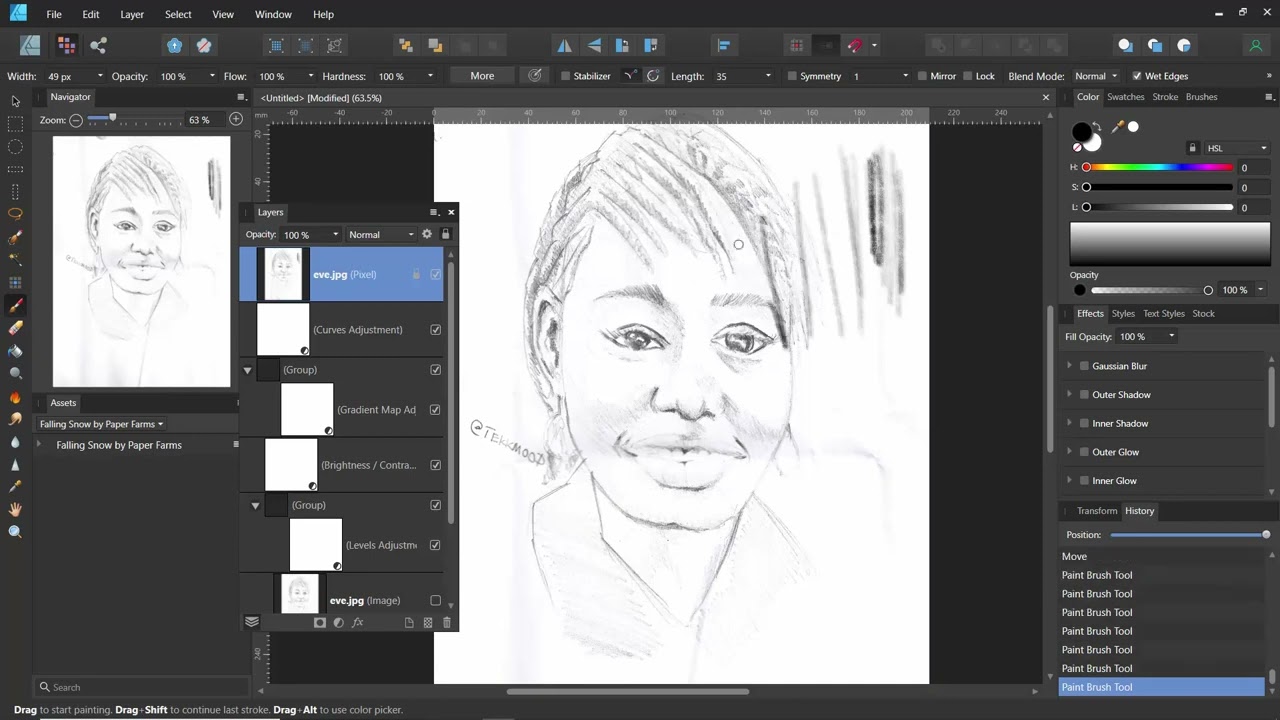 Editing Scanned Art in Affinity Designer