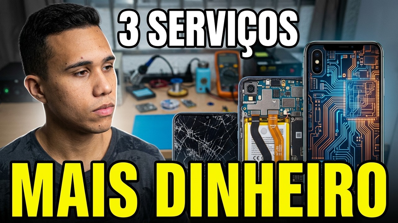 3 TIPOS DE SERVIÇOS QUE MAIS DÃO DINHEIRO NO CONSERTO DE CELULAR PARA INICIANTES