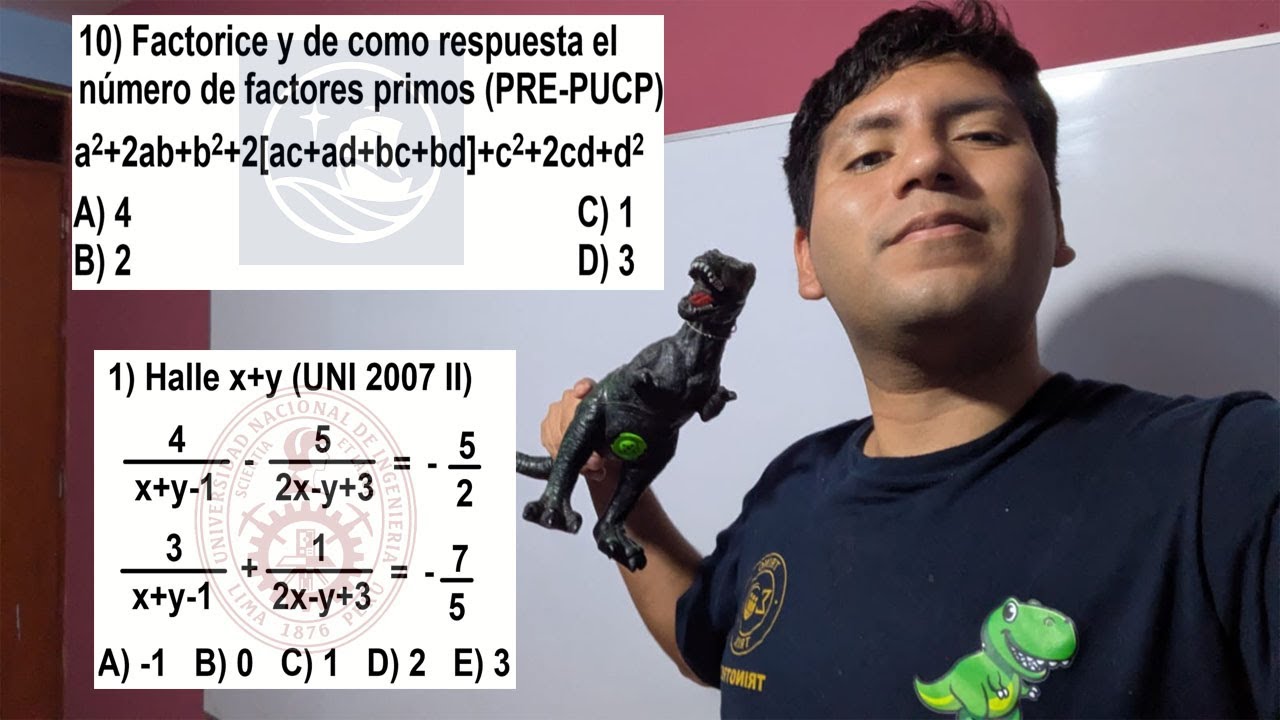 REPASO AMANECIDA ÁLGEBRA ADMISIÓN PUCP UNI 10 PROBLEMAS RESUELTOS DE EXAMEN DE ADMISION FIJAS PUCP