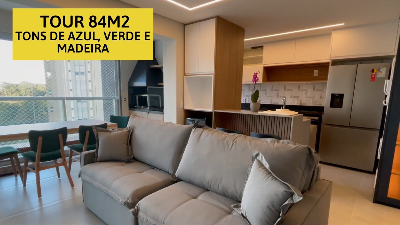 Tour Ap65 com 84m2 em Osasco -  Tons de Azul, Verde e Madeira