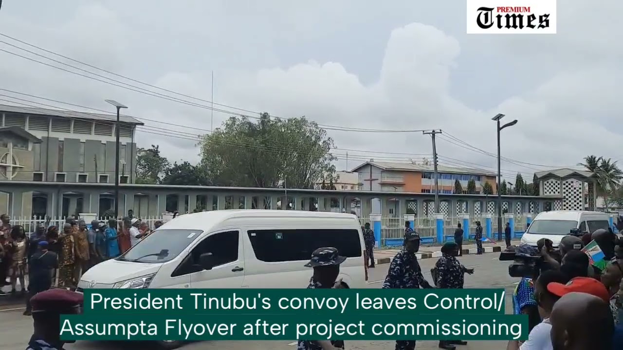 TINUBU IN IMO: President Tinubu's convoy leaves Control/Assumpta Flyover after project commissioning