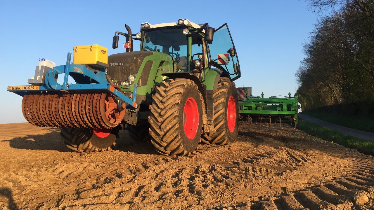 Ruggen trekken met fendt 828 en Verstraete ruggen trekker door rwt