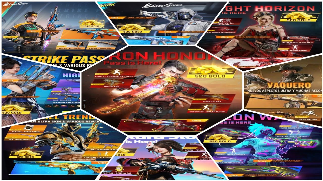 2025 All Strike Pass в режиме Blood Strike | Эволюция Strike Pass (Часть 2)