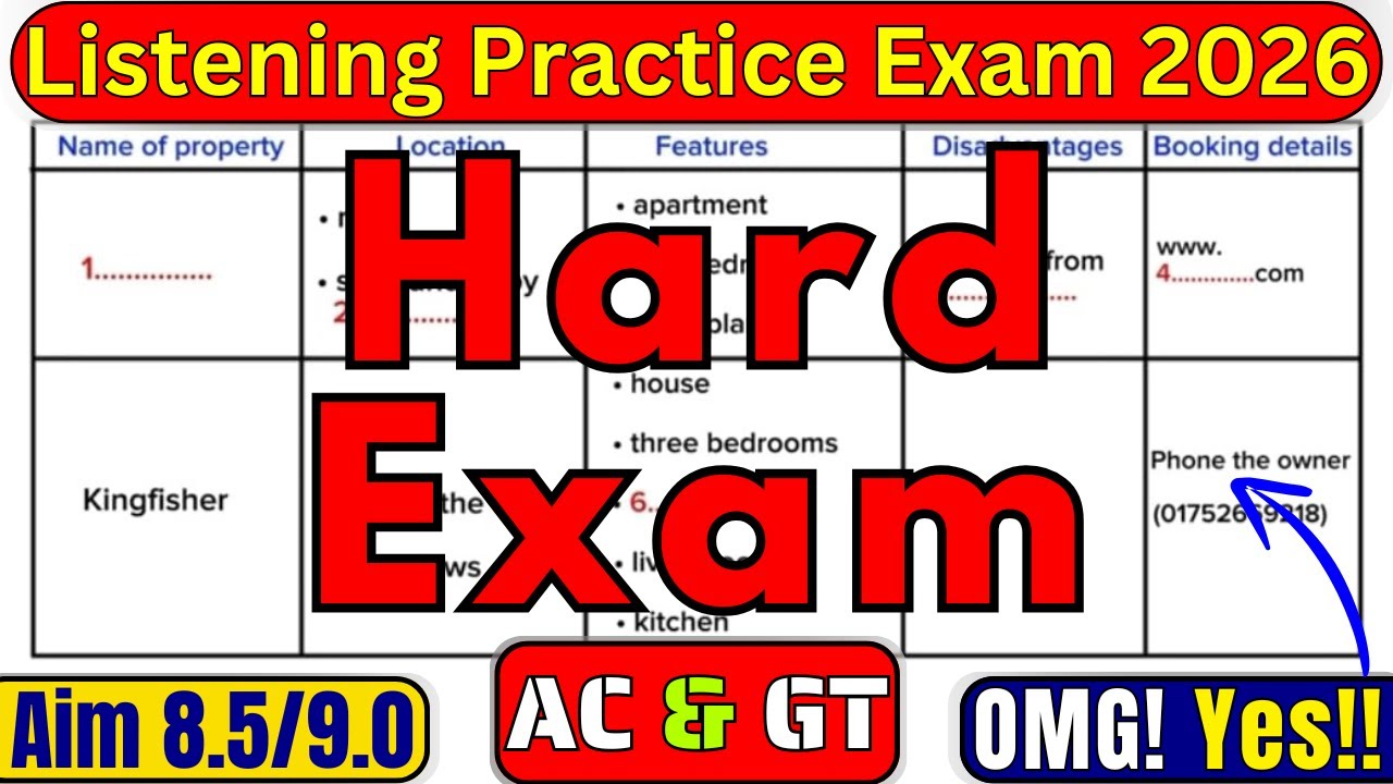 JANUARY 2026 LISTENING IELTS PRACTICE TEST WITH ANSWERS | LISTENING 2026 TEST