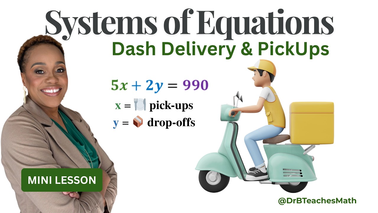 Real-World Delivery Driver Earnings Scenario Turned Into a System of Equations