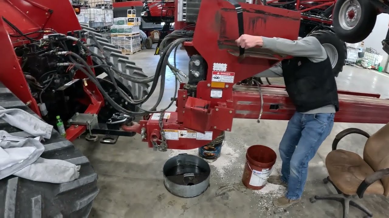 1240 Case IH planter rebuild and the Bin Crew showed up