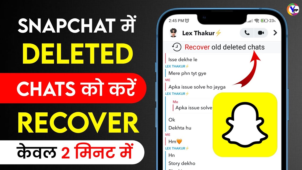 SnapChat ke Delete Msg kaise dekhe ! How to see Deleted msg on Snapchat ! Recover Deleted Messages