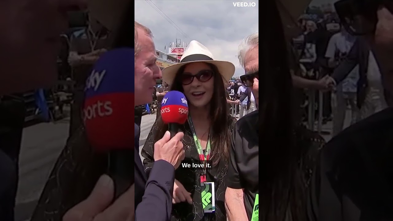 #F1: Michael Douglas, Catherine Zeta-Jones & Martin Brundle share a moment of genuine appreciation:)