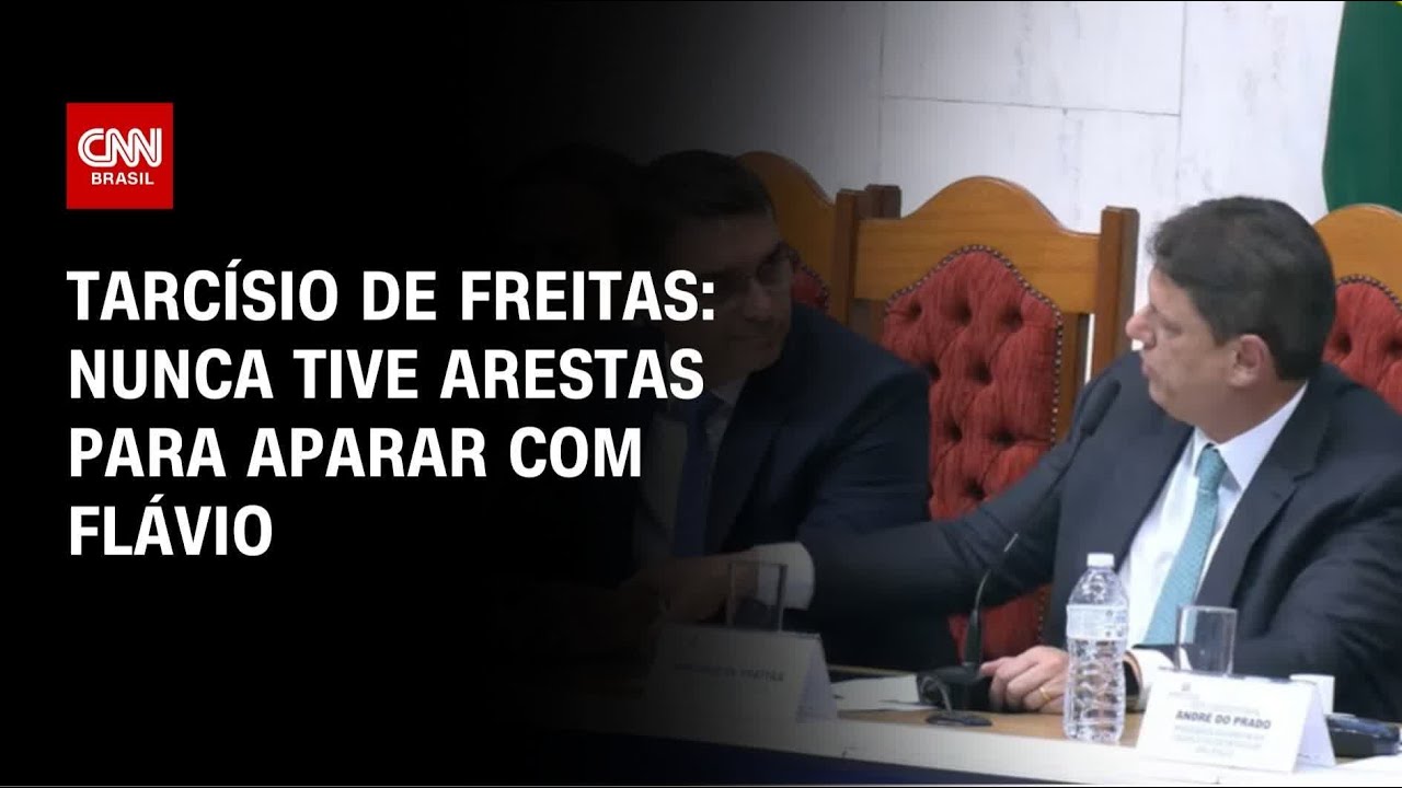 Tarcísio de Freitas: Nunca tive arestas para aparar com Flávio Bolsonaro | CNN 360º