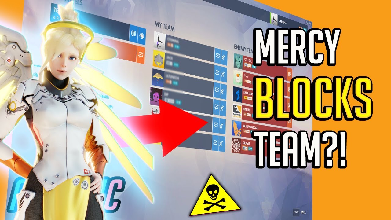 Mercy blocks entire team?! - Season 30 - Overwatch