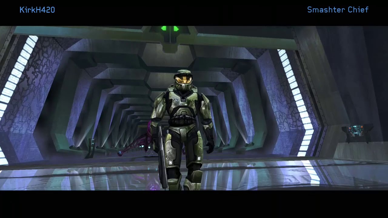 Assault on The Control Room - Chief is Splattered during the End Cutscene by a Banshee